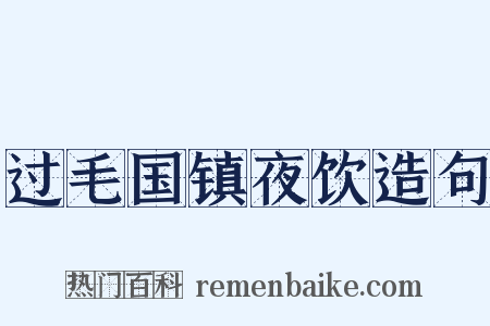 过毛国镇夜饮造句是什么意思的图片